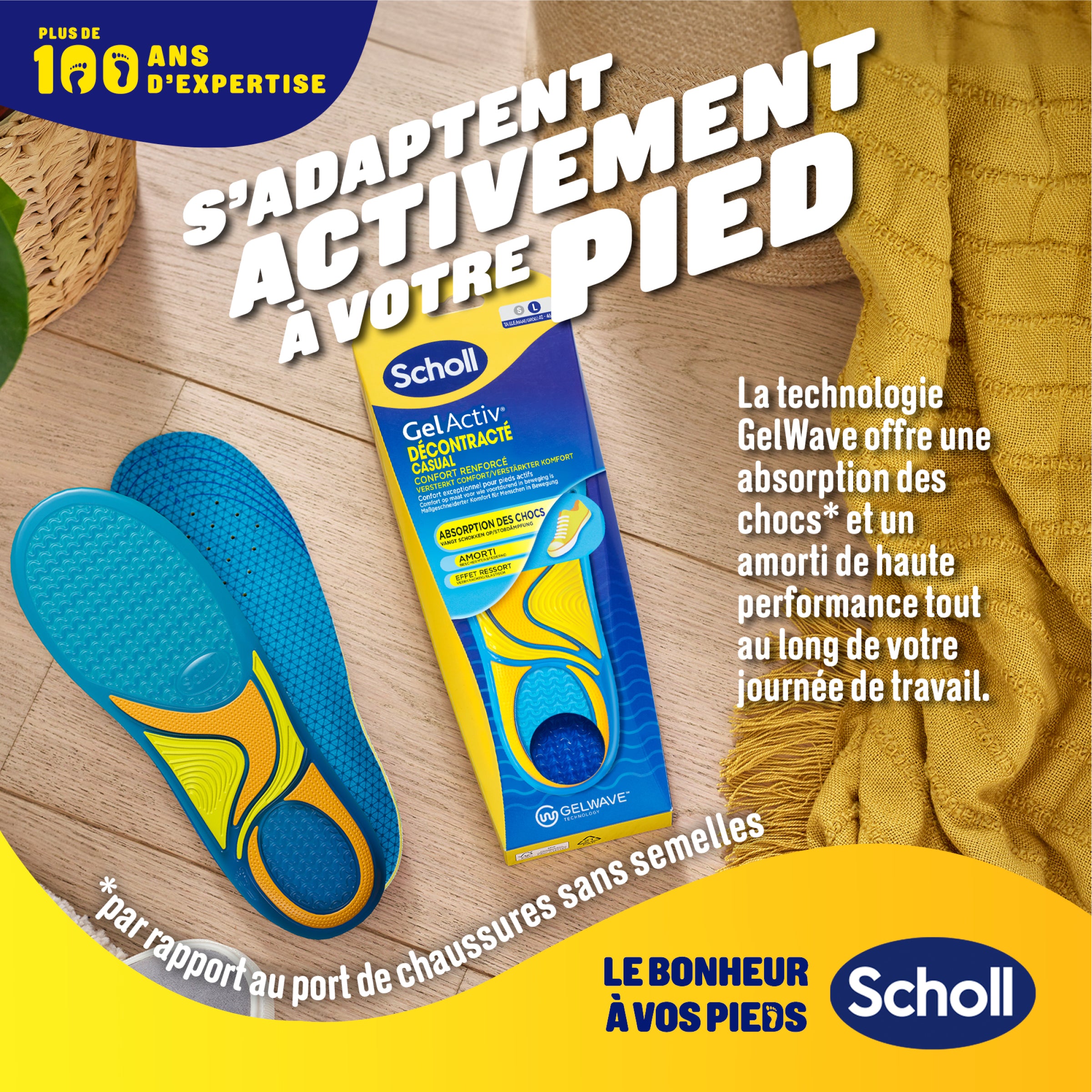 Semelles Scholl GelActiv Decontractees Pointure 40 46.5