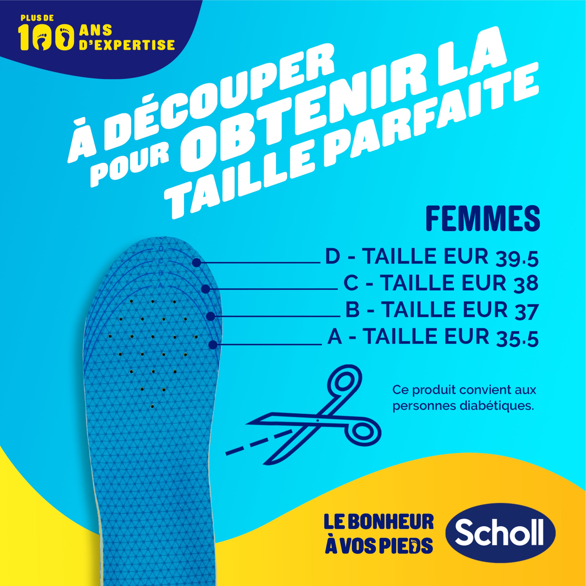 Semelles Scholl GelActiv Decontractees Pointure 35.5 40.5 Scholl France