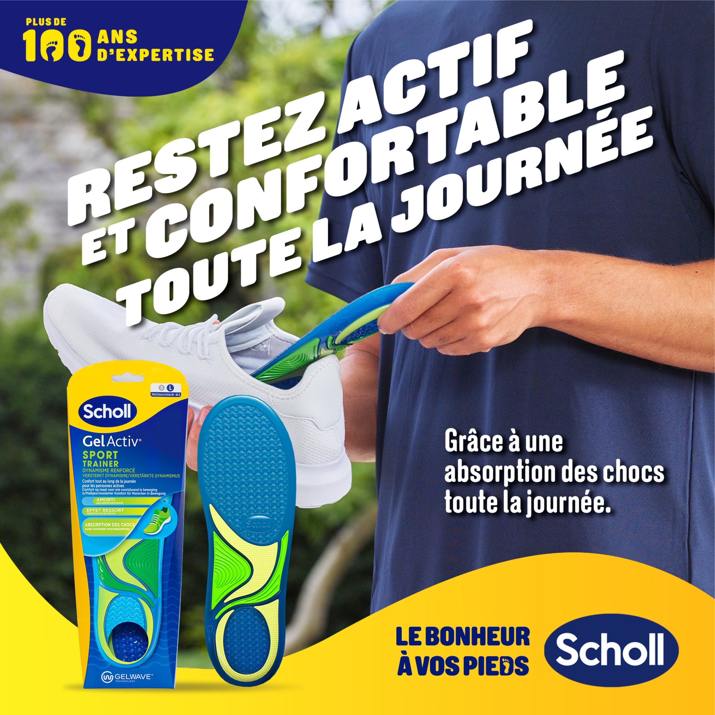 Semelles Scholl GelActiv Sport Pointure 40 46.5