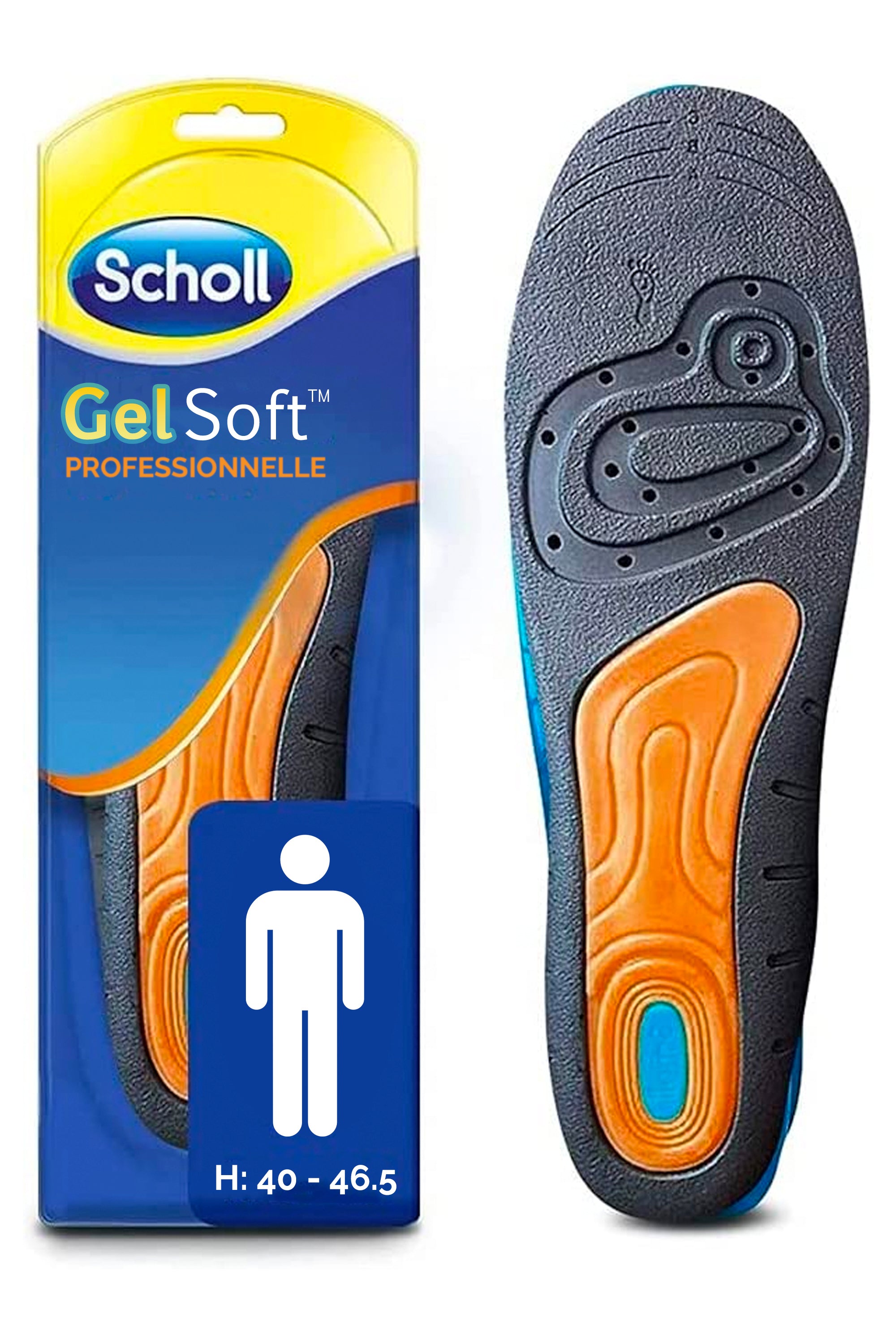 Semelles Scholl GelSoft Professionnelles Hommes Pointure 40 46.5