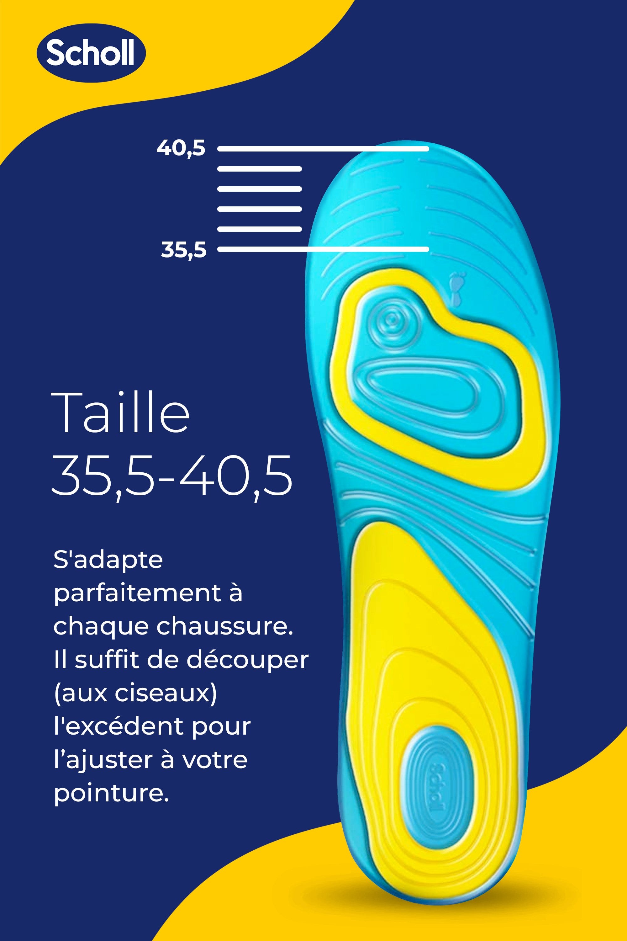 Semelles Scholl GelSoft Quotidien Femme Pointure 35.5 40.5