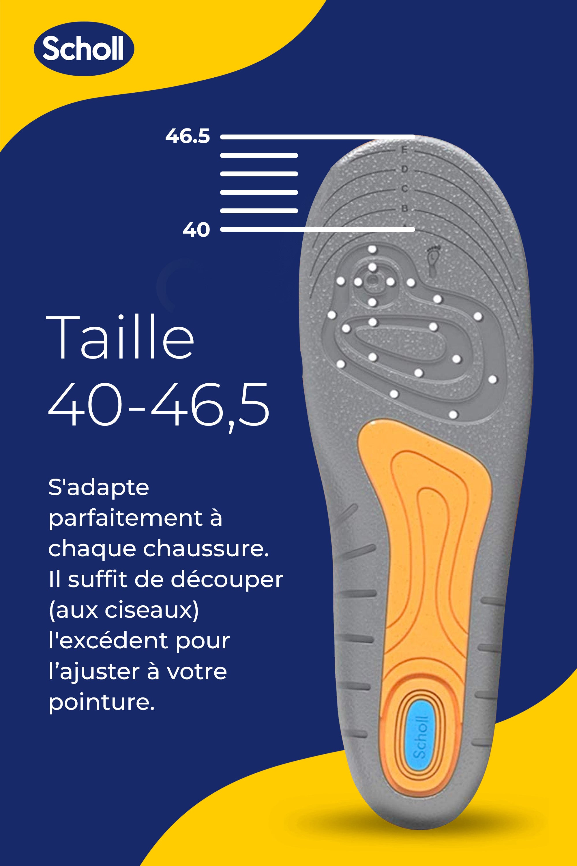 Semelle scholl discount activgel quotidien homme